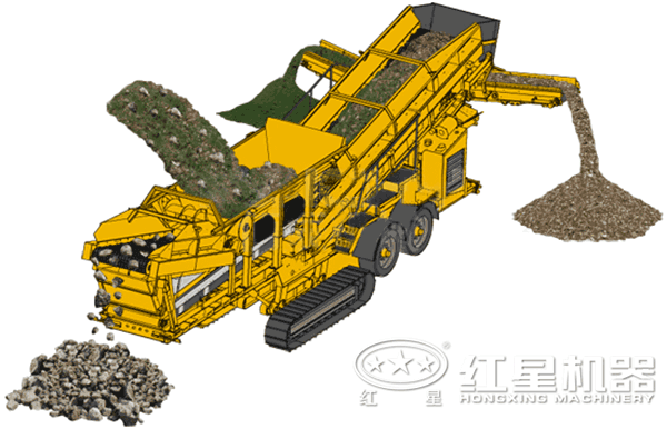 小型可移動式石頭粉碎機(jī)原理圖